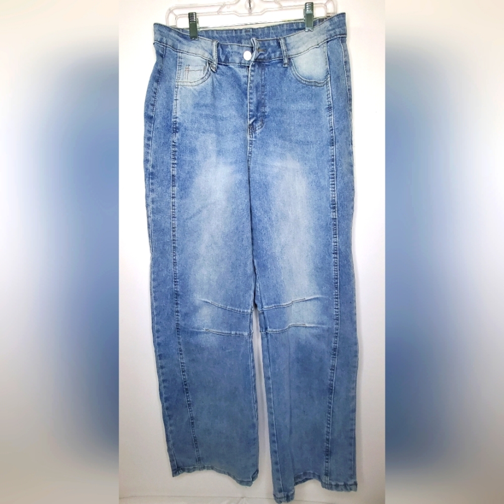 GiuliA Size L/8 Light Blue Flare & Wide Leg Jeans